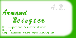 armand meiszter business card